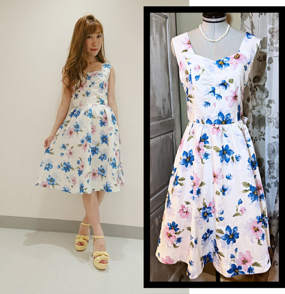 LIZ LISA Dresses & Skirts - Liz Lisa Large Floral Back Ribbon OP Dress Jfashion Gyaru Himekaji Girl Japan